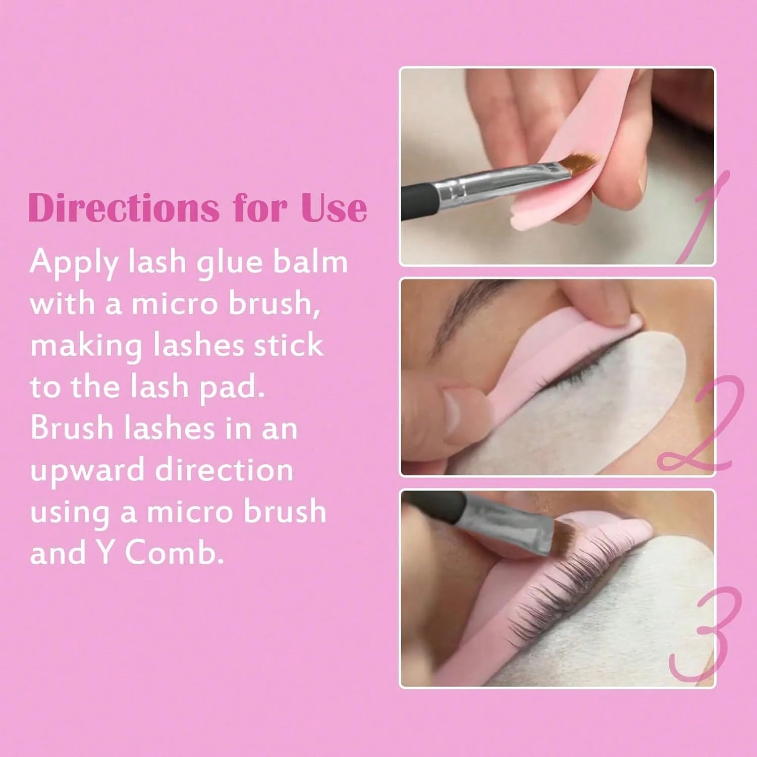 3 PiecesEyelash Lifting Gel Tool Set, Including Solid Eyelash Lifting Glue And An Eyelash Lifting Rod With Brush, For Eyelash Lifting And Eyebrow Laminating Without The Need For Glue. The Eyelash Perm