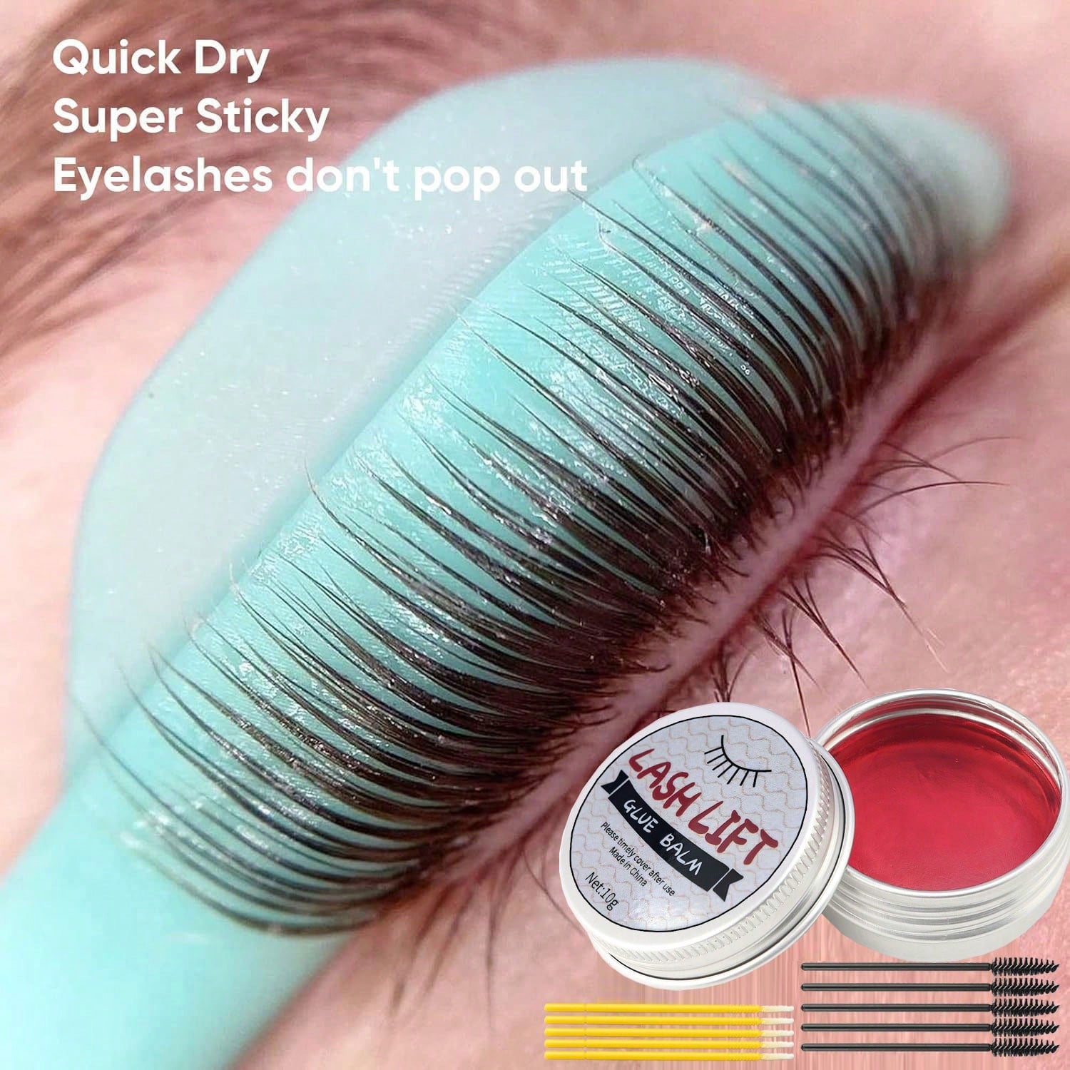 3 PiecesEyelash Lifting Gel Tool Set, Including Solid Eyelash Lifting Glue And An Eyelash Lifting Rod With Brush, For Eyelash Lifting And Eyebrow Laminating Without The Need For Glue. The Eyelash Perm