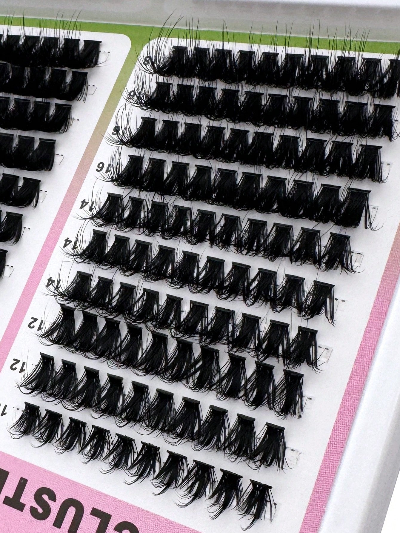 300D+200D+160D/160D+100D+60D Spiky Cluster False Eyelashes 180pcs/260pcs Thick Spiky Single Cluster Eyelashes 10-18mm Super Fluffy Fairy Style D/DD Curl Faux Mink Eyelash Extensions