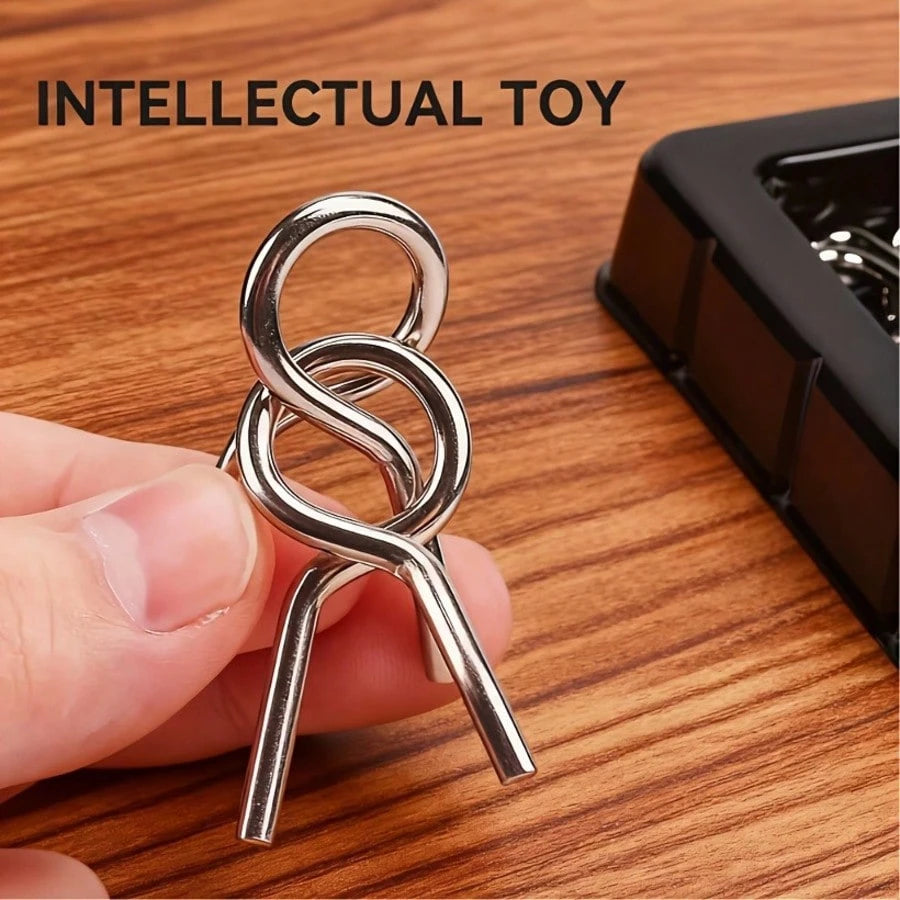 30pcs Metal Puzzle Gift Set (Includes 1 Set Of Nine-Link Rings, 29 Sets Of Brain Teaser Unlocking Puzzles), Ring And Lock Puzzles, Oriental Kongming Lock, Luban Lock, Exercises Hand-Brain Flexibility