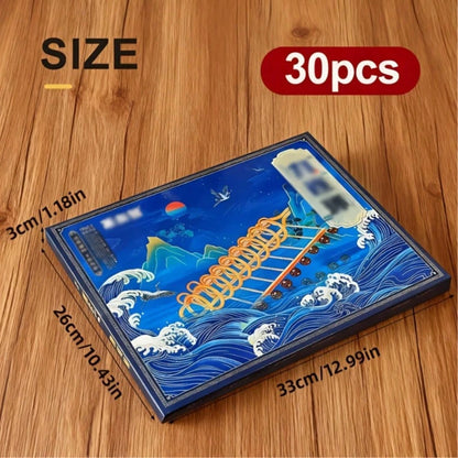 30pcs Metal Puzzle Gift Set (Includes 1 Set Of Nine-Link Rings, 29 Sets Of Brain Teaser Unlocking Puzzles), Ring And Lock Puzzles, Oriental Kongming Lock, Luban Lock, Exercises Hand-Brain Flexibility