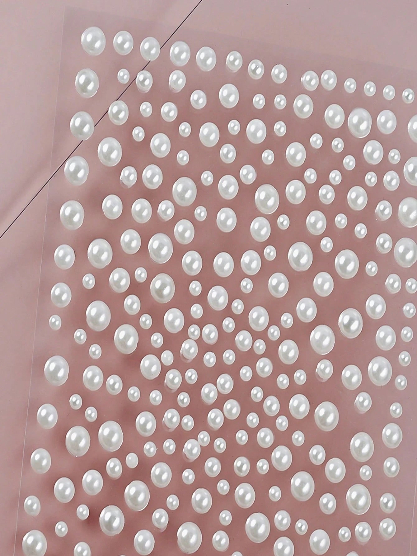 325pcs Y2K 3D Self-Adhesive DIY Pearl Face Decor Stickers, 325pcs White Glitter Pearl Acrylic & Rhinestone Stickers, 1 Sheet 3D Stickers For Makeup, Hair, Face, Nails, Decoration