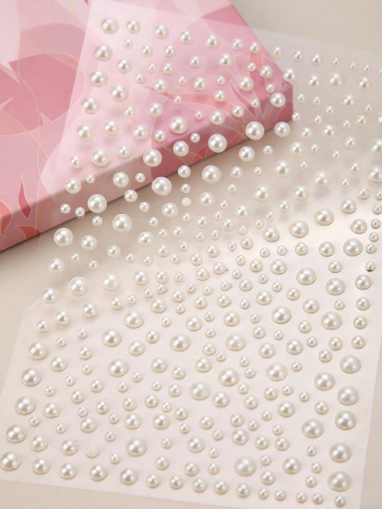325pcs Y2K 3D Self-Adhesive DIY Pearl Face Decor Stickers, 325pcs White Glitter Pearl Acrylic & Rhinestone Stickers, 1 Sheet 3D Stickers For Makeup, Hair, Face, Nails, Decoration