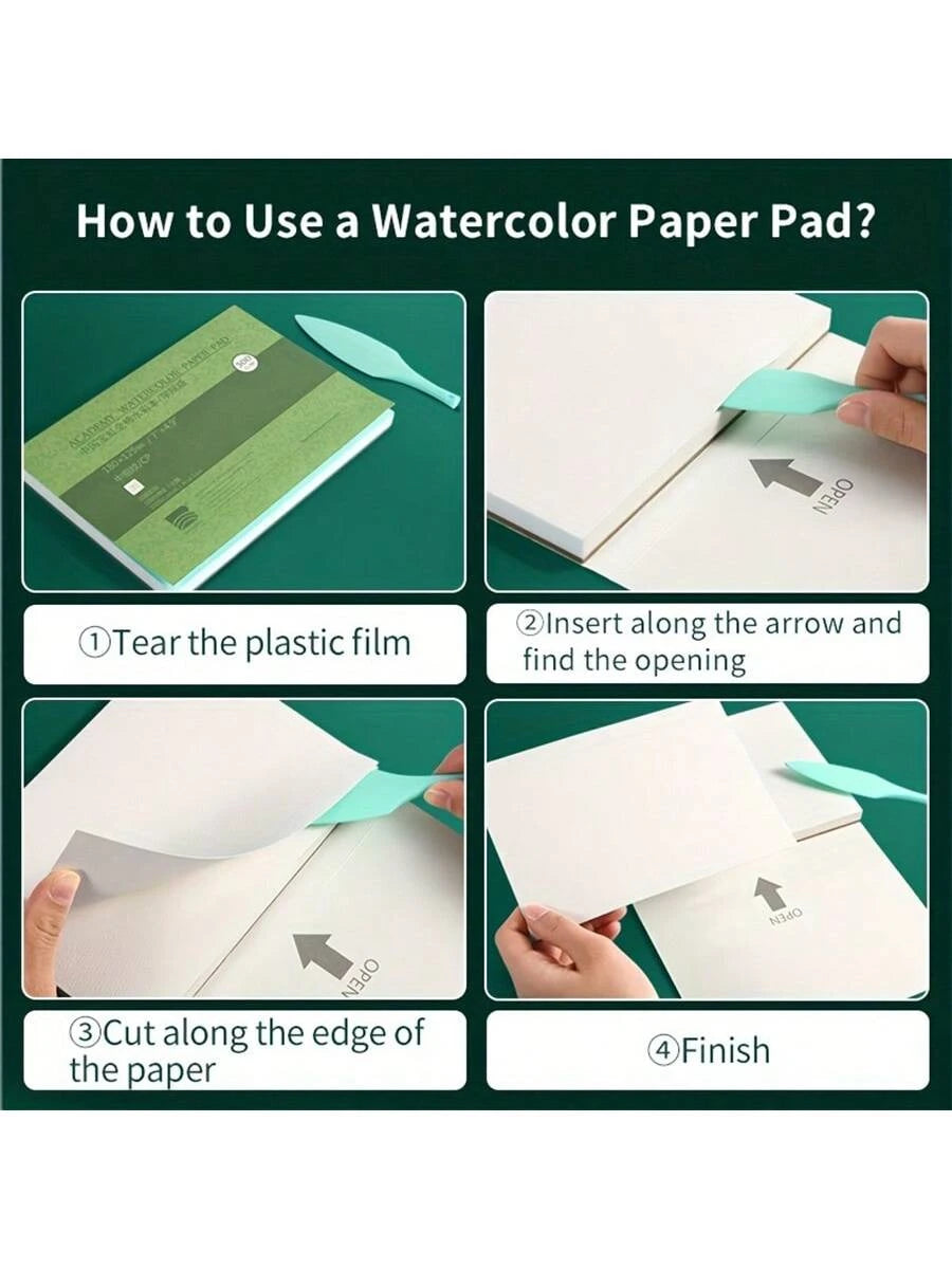 32K Watercolor Paper, 20 Sheets, 300gsm, Watercolor & Sketch Pad, Art Supplies, Mother's Day Gift