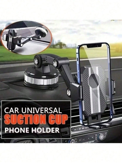 360 Degree Rotating Phone Holder- Durable ABS Material, Adjustable Arm And Clip Dashboard Mount Suitable For Cars, Trucks, And Construction Vehicles