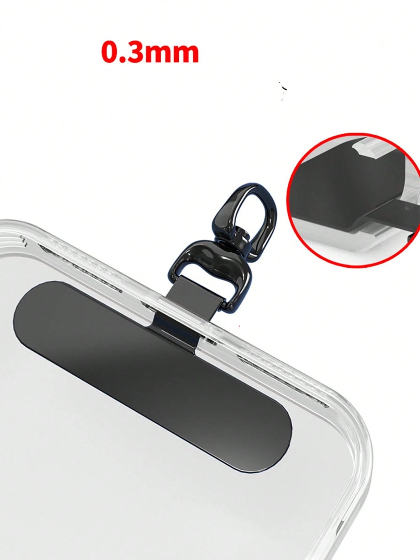 360° Rotatable Stainless Steel Phone Lanyard Hook- Metal Pad Washer For Secure Phone Strap Attachment