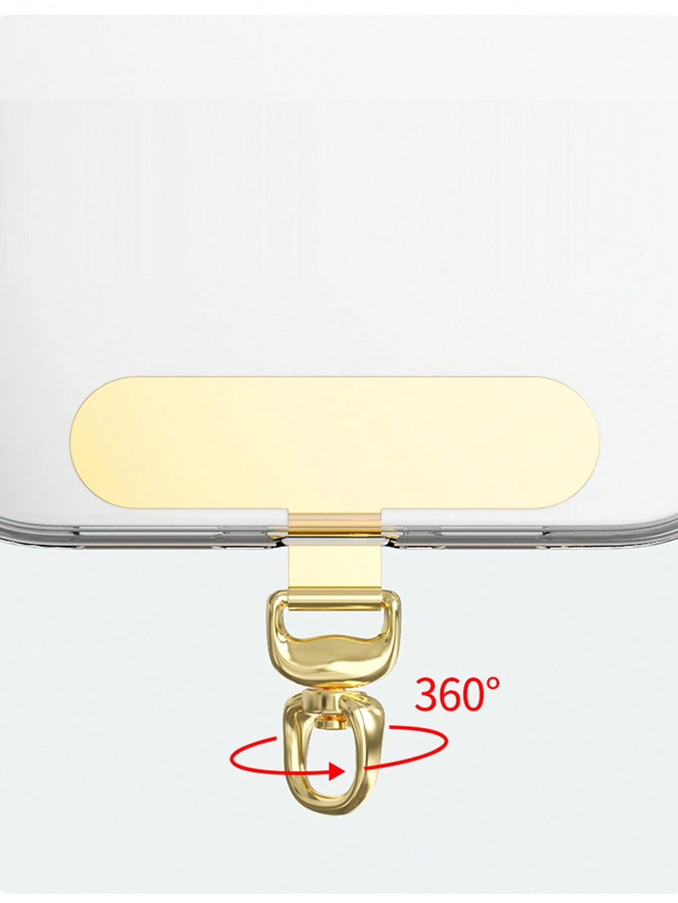 360° Rotatable Stainless Steel Phone Lanyard Hook- Metal Pad Washer For Secure Phone Strap Attachment