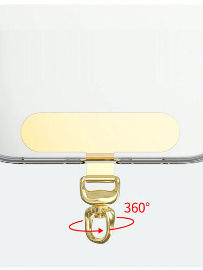 360° Rotatable Stainless Steel Phone Lanyard Hook- Metal Pad Washer For Secure Phone Strap Attachment