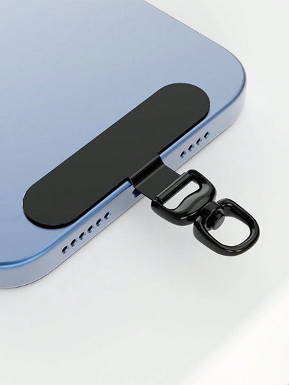 360° Rotatable Stainless Steel Phone Lanyard Hook- Metal Pad Washer For Secure Phone Strap Attachment