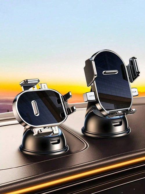360° Rotating Dashboard Phone Holder- With Suction Cup Base, Auto-Lock Mechanism, Shock-Proof, Universal Car Navigation Bracket