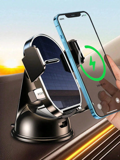 360° Rotating Dashboard Phone Holder- With Suction Cup Base, Auto-Lock Mechanism, Shock-Proof, Universal Car Navigation Bracket
