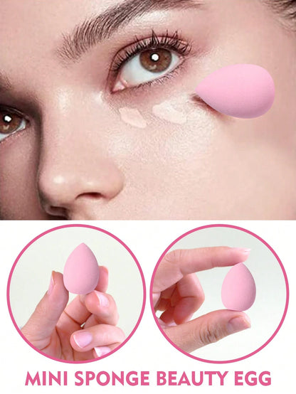 38pcs Makeup Brush Set, Includes: 25pcs Makeup Brushes + 3pcs Makeup Sponges + 3pcs Mini Makeup Sponges + 3pcs Makeup Powder Puffs + 3pcs Mini Air Cushion Puffs + 1pc Makeup Brush Cleaning Tool