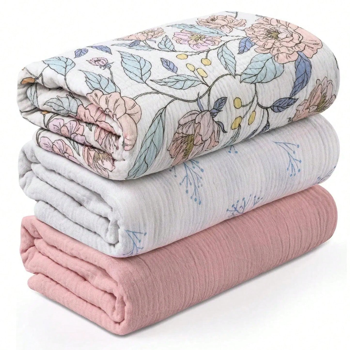 39 X 43 Inch Muslin Swaddle Blanket, Breathable Soft Swaddle Wrap, Essential Newborn Baby Shower Gift
