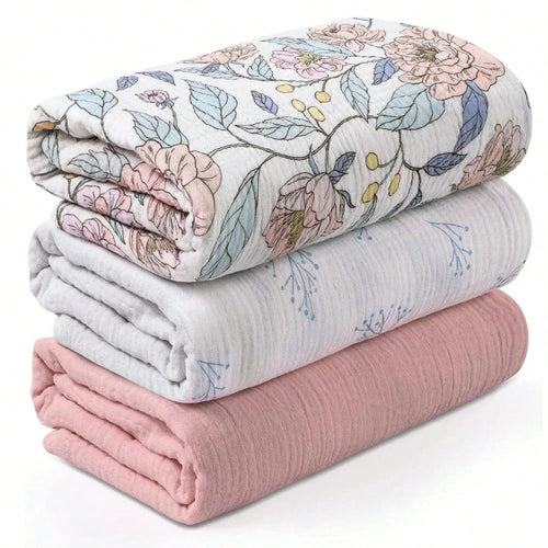 39 X 43 Inch Muslin Swaddle Blanket, Breathable Soft Swaddle Wrap, Essential Newborn Baby Shower Gift