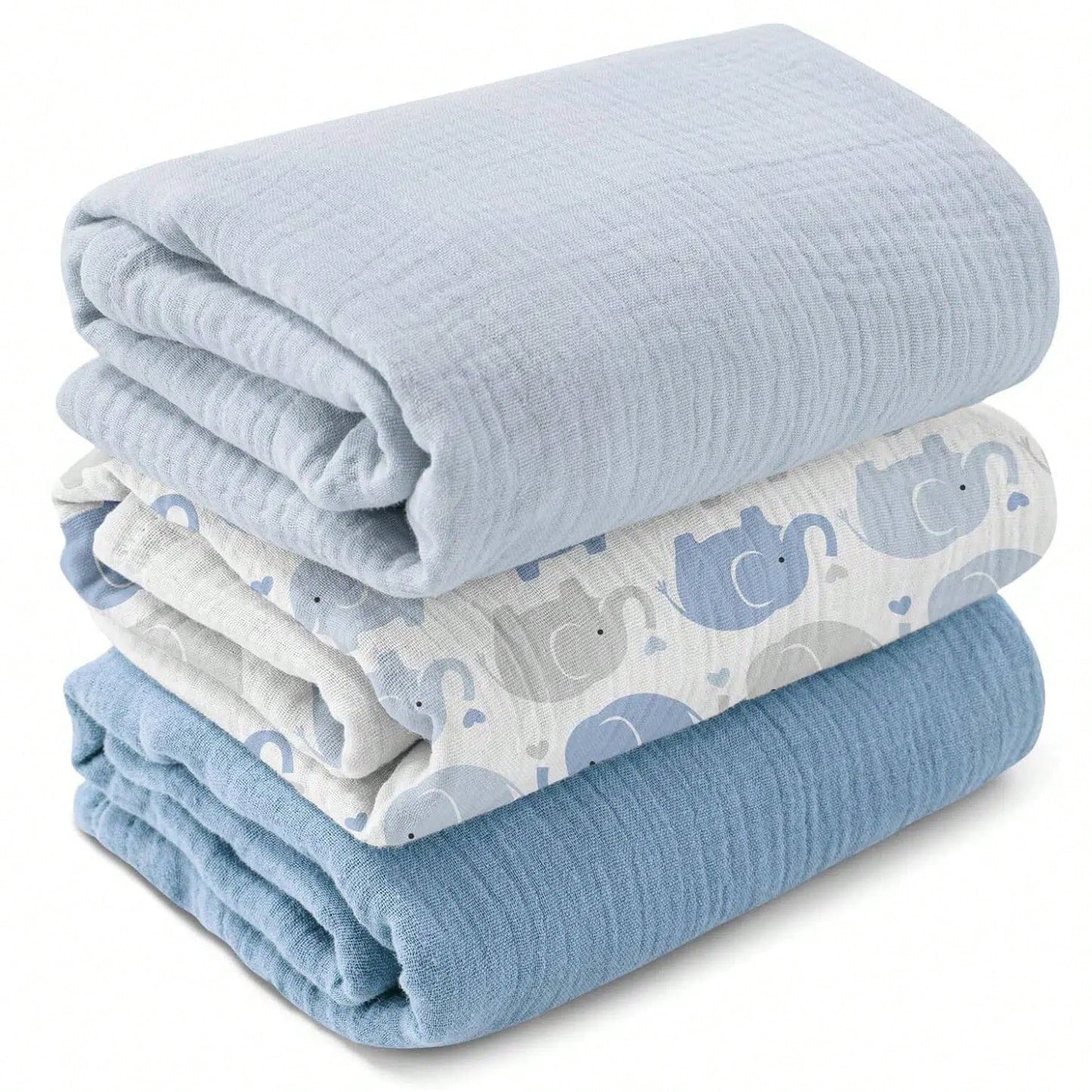 39 X 43 Inch Muslin Swaddle Blanket, Breathable Soft Swaddle Wrap, Essential Newborn Baby Shower Gift