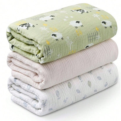 39 X 43 Inch Muslin Swaddle Blanket, Breathable Soft Swaddle Wrap, Essential Newborn Baby Shower Gift
