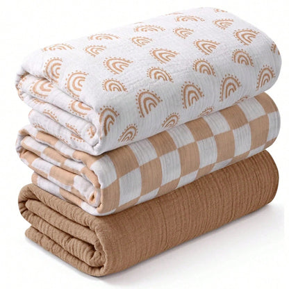 39 X 43 Inch Muslin Swaddle Blanket, Breathable Soft Swaddle Wrap, Essential Newborn Baby Shower Gift