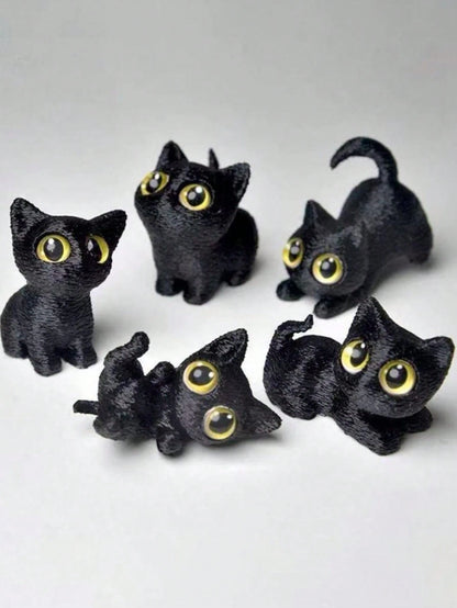 3D Figurine, Women's Car Accessories, Car Decor Ornament, Super Cute Small Figurine, Warm Small Ornament, Essential For Car Interior, Black & White Kitten, Various Adorable Designs, Very Healing, Holi