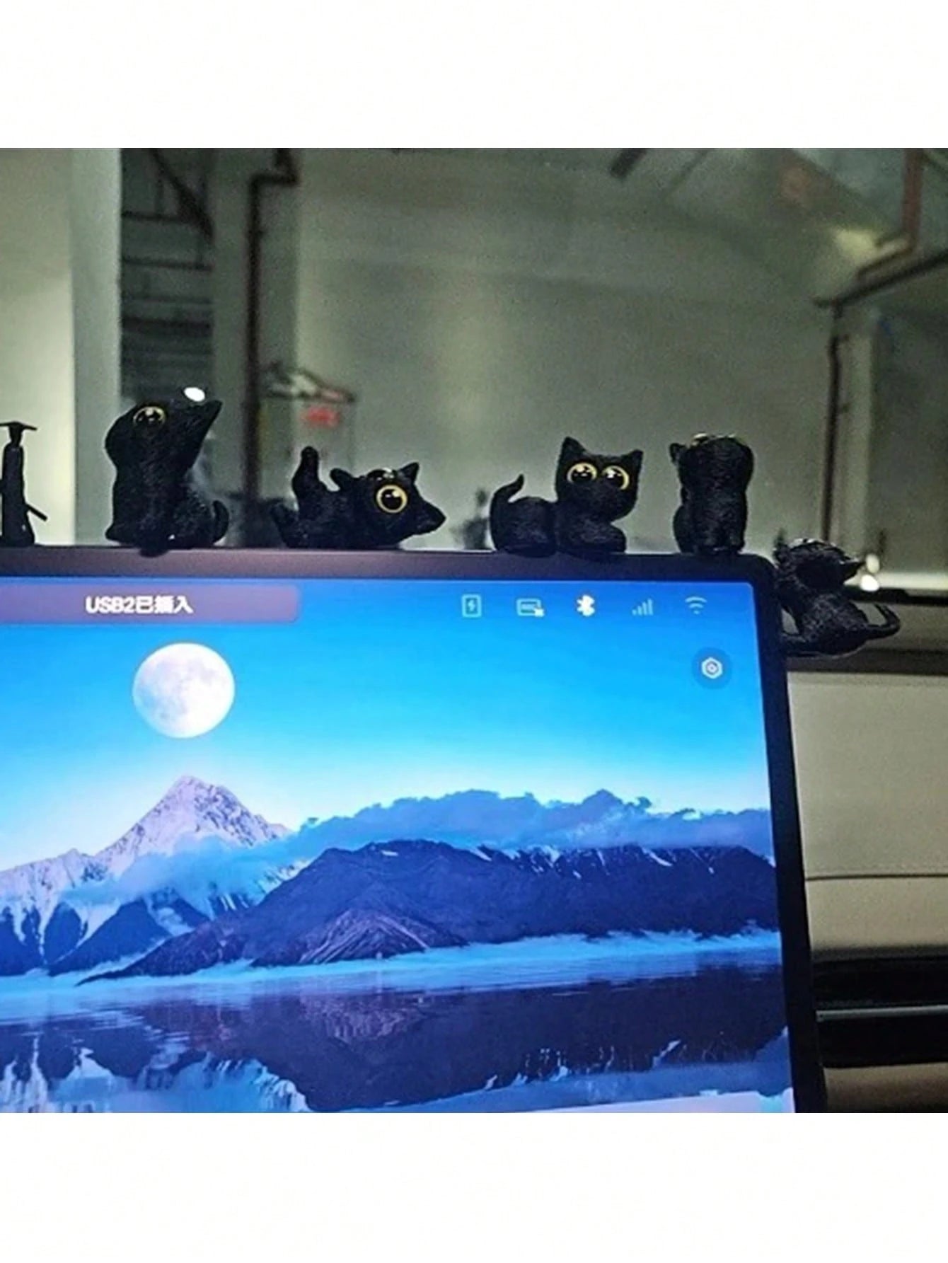 3D Figurine, Women's Car Accessories, Car Decor Ornament, Super Cute Small Figurine, Warm Small Ornament, Essential For Car Interior, Black & White Kitten, Various Adorable Designs, Very Healing, Holi