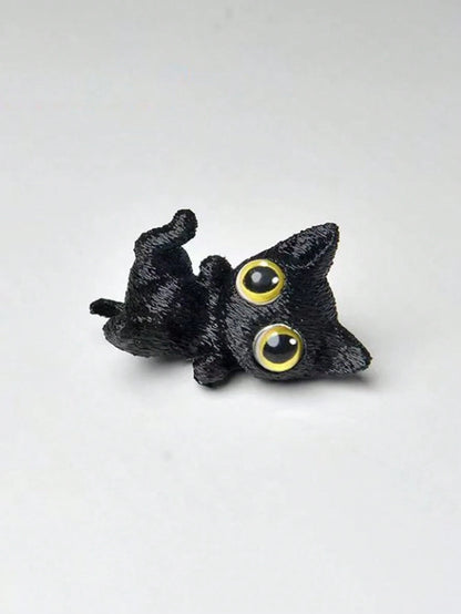 3D Figurine, Women's Car Accessories, Car Decor Ornament, Super Cute Small Figurine, Warm Small Ornament, Essential For Car Interior, Black & White Kitten, Various Adorable Designs, Very Healing, Holi