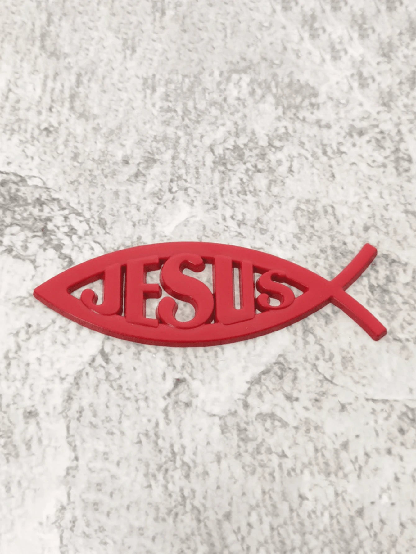 3D Metal Jesus Fish Car Emblem Sticker, Personalized Decorative Christian Jesus Fish Symbol Car Body Decal Badge Sticker
