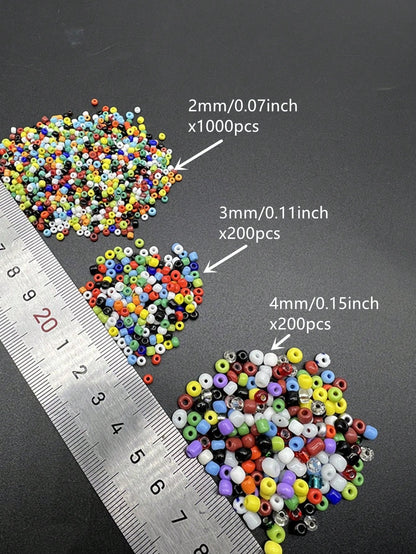 3mm 1 Pack Random Color Faux Ceramic Beads, Seed Beads DIY Jewelry Accessories Suitable For Earrings, Bracelets, Necklaces