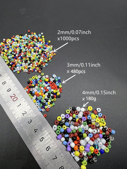 3mm 1 Pack Random Color Faux Ceramic Beads, Seed Beads DIY Jewelry Accessories Suitable For Earrings, Bracelets, Necklaces