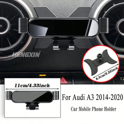 3PCS Car Phone Holder For Audi A3 S3 8V 2014-2020/A1 Sportback 8XA 8XF 2011-2019/Q2 2019-2022Gravity Navigation Bracket GPS Air Vent Clip Mount Accessories
