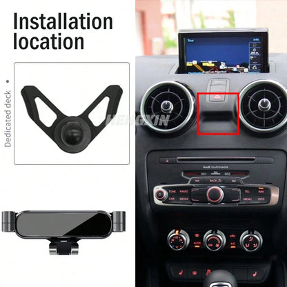 3PCS Car Phone Holder For Audi A3 S3 8V 2014-2020/A1 Sportback 8XA 8XF 2011-2019/Q2 2019-2022Gravity Navigation Bracket GPS Air Vent Clip Mount Accessories