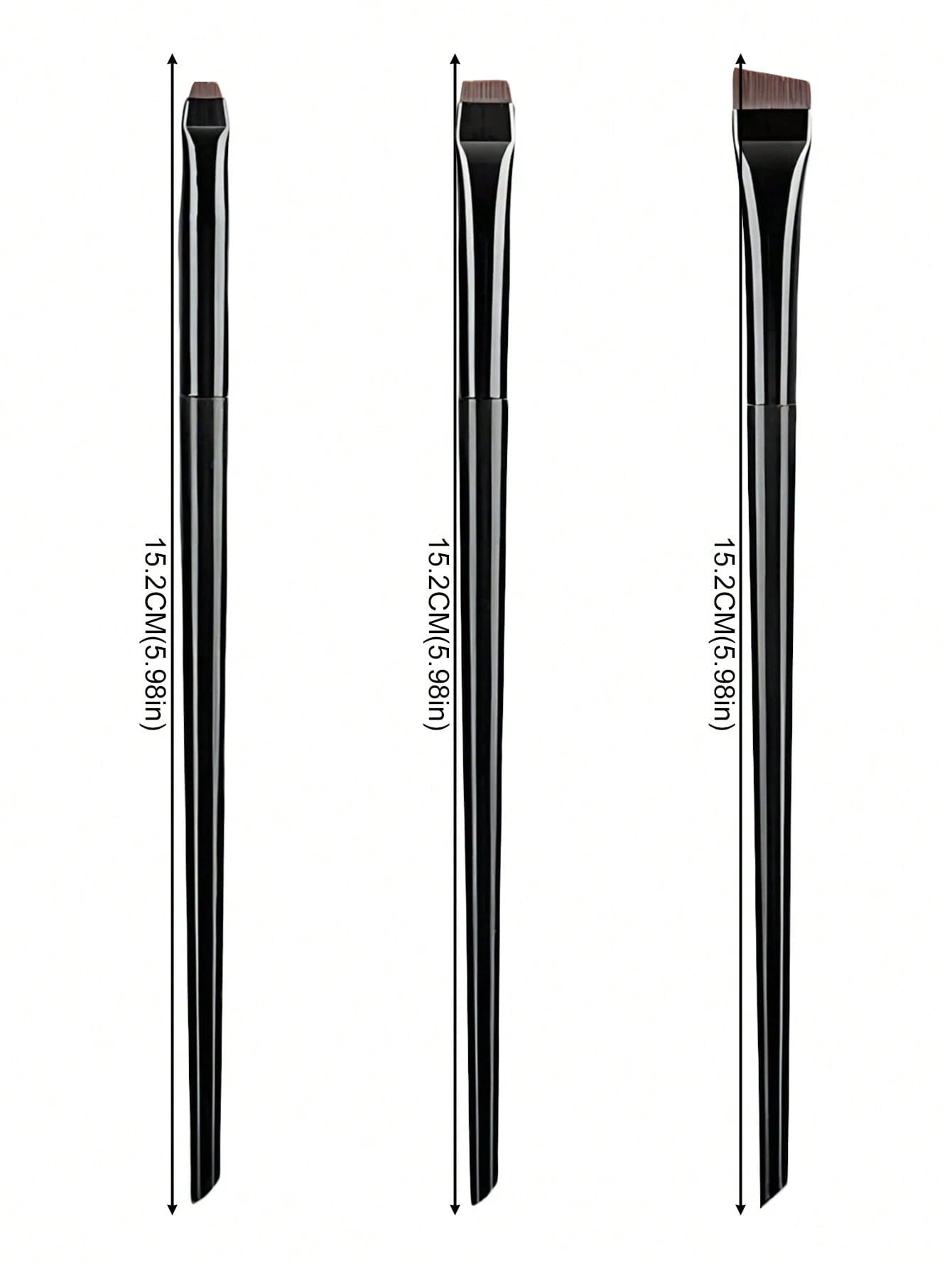 3pcs Makeup Brush Set, Including Angled Eyeliner Brush, Eyebrow Brush, Ultra-Thin Eyeshadow Brush,Foundation Brush,Concealer Brush,Blush Brush,Contour Brush,Blush Brush,Bronzer Brush,Powder Brush,Foun