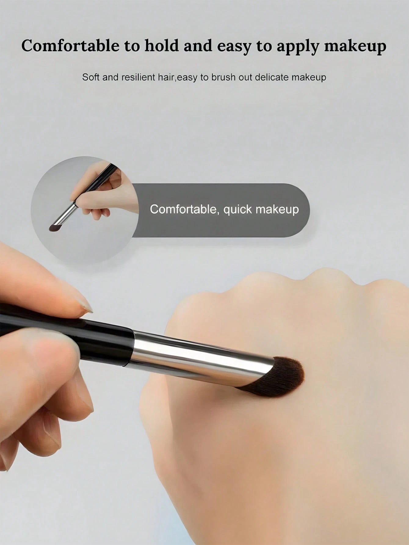 3pcs Makeup Brush Set, Including Angled Eyeliner Brush, Eyebrow Brush, Ultra-Thin Eyeshadow Brush,Foundation Brush,Concealer Brush,Blush Brush,Contour Brush,Blush Brush,Bronzer Brush,Powder Brush,Foun
