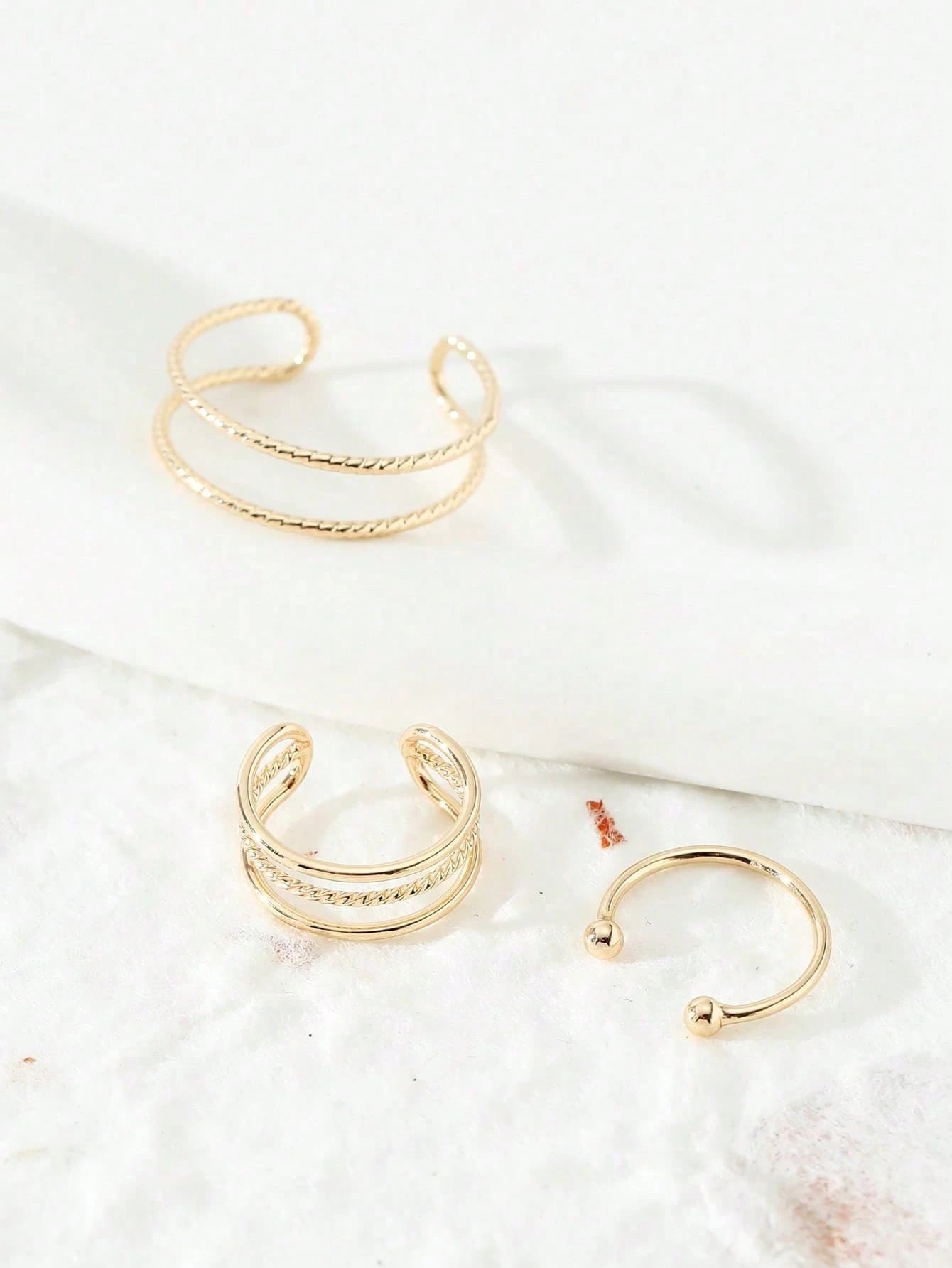 3pcs Minimalist Metal Wire Toe Rings Set, Women Summer Beach Jewelry