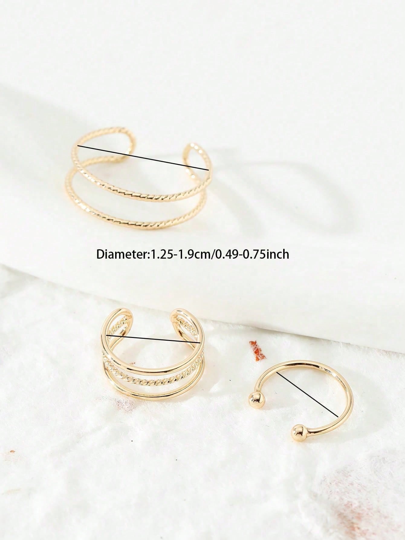 3pcs Minimalist Metal Wire Toe Rings Set, Women Summer Beach Jewelry