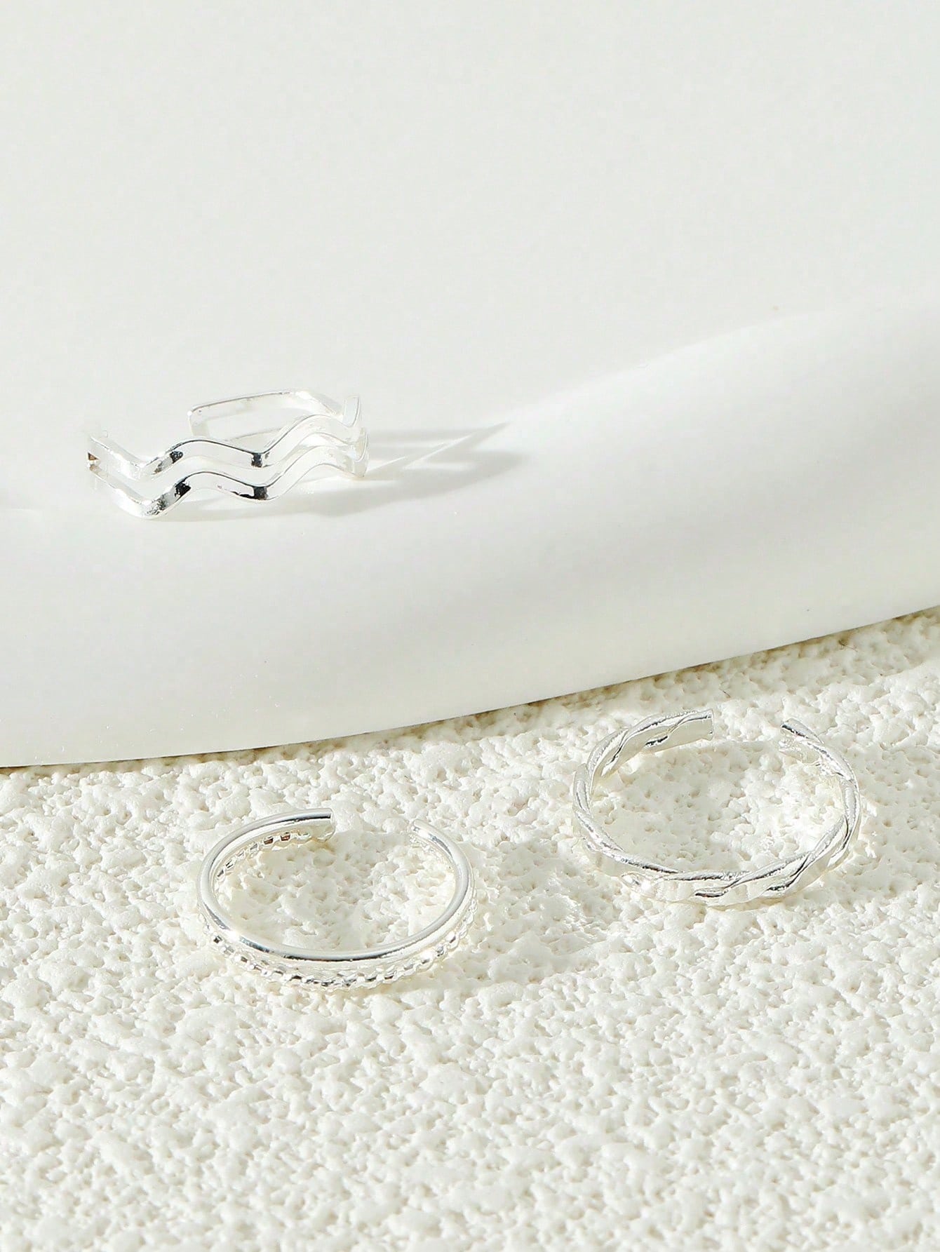 3pcs Minimalist Metal Wire Toe Rings Set, Women Summer Beach Jewelry