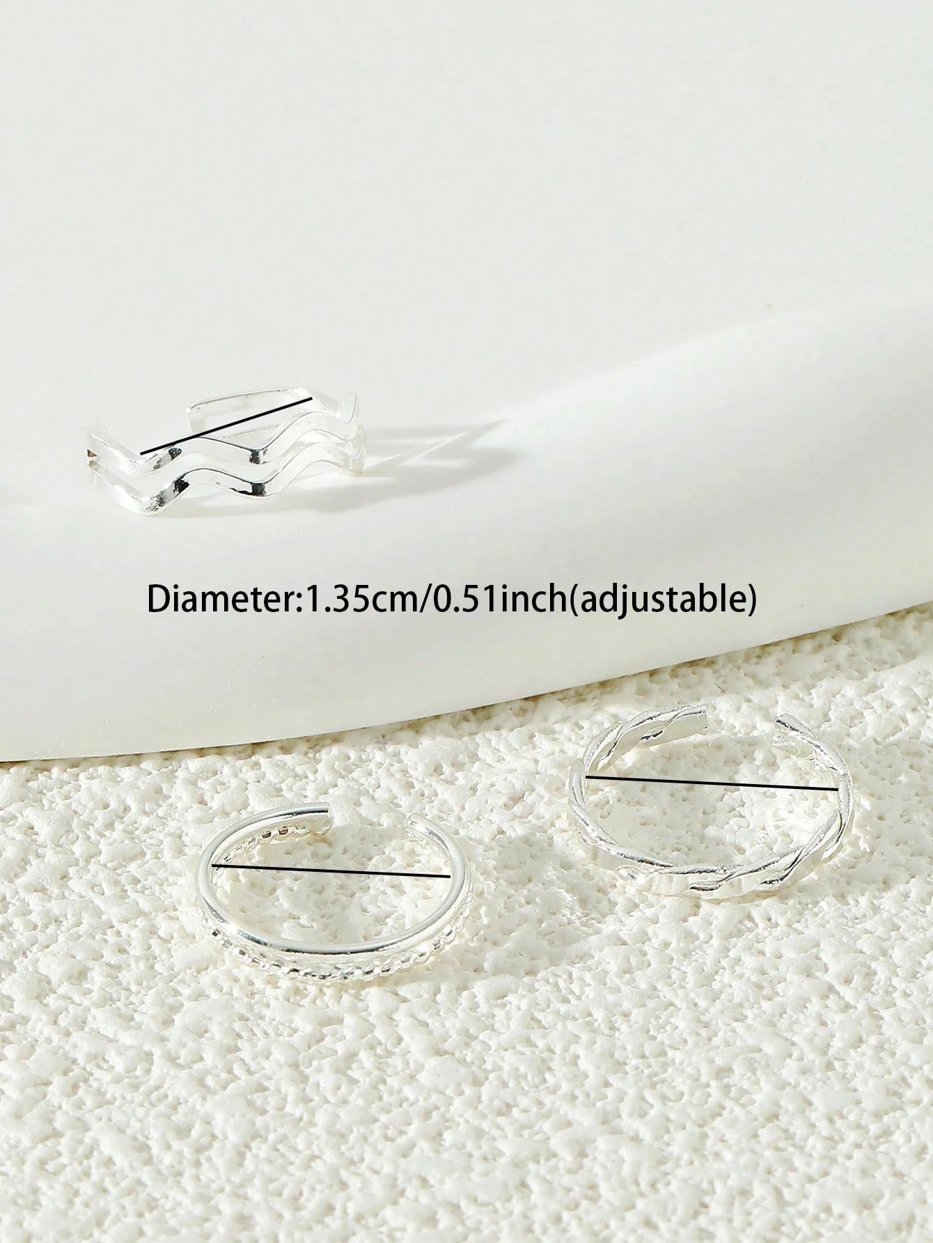3pcs Minimalist Metal Wire Toe Rings Set, Women Summer Beach Jewelry