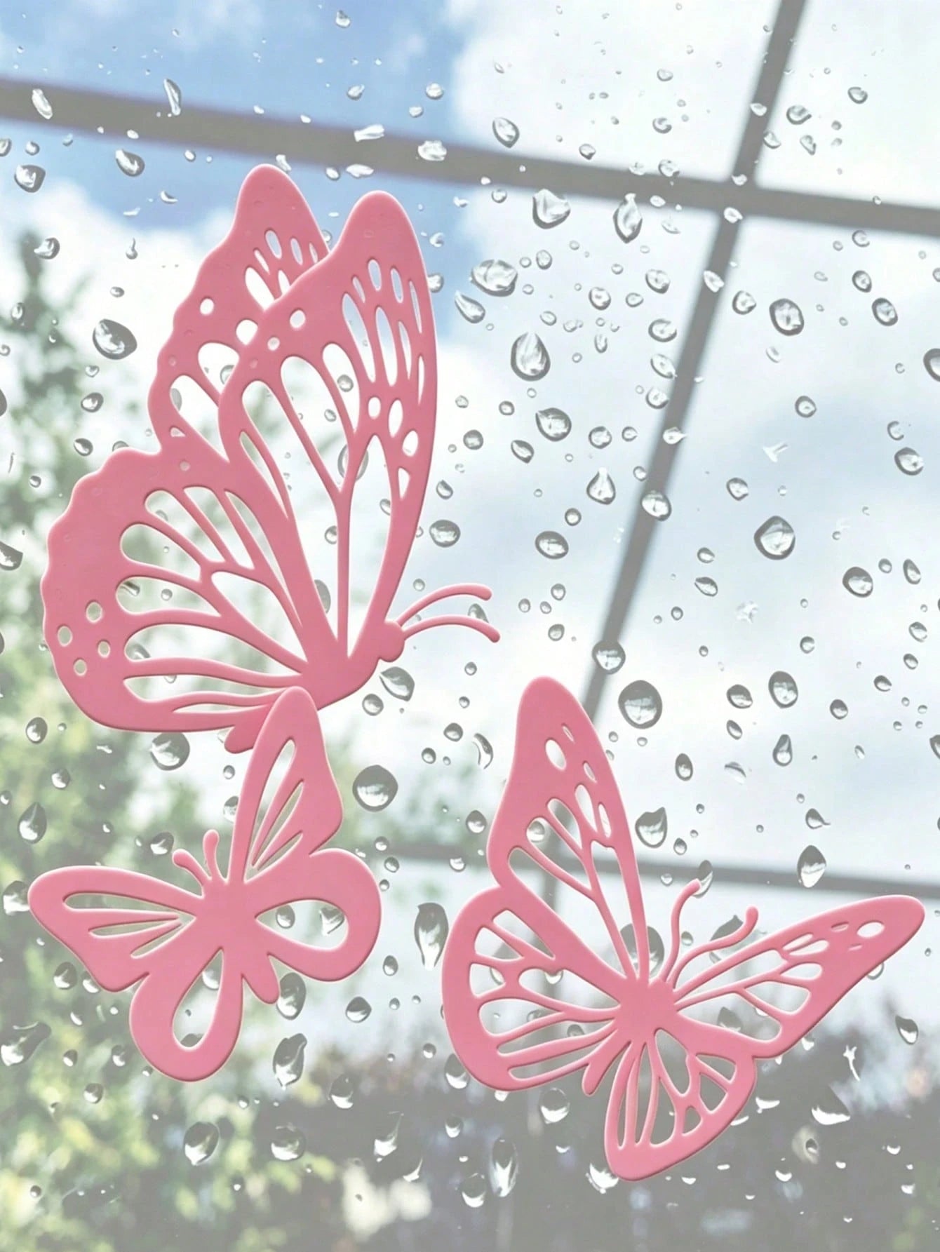 3pcs/Set Butterfly Car Stickers, Suitable For Fuel Tank Cap, Car Window, Bumper Decoration