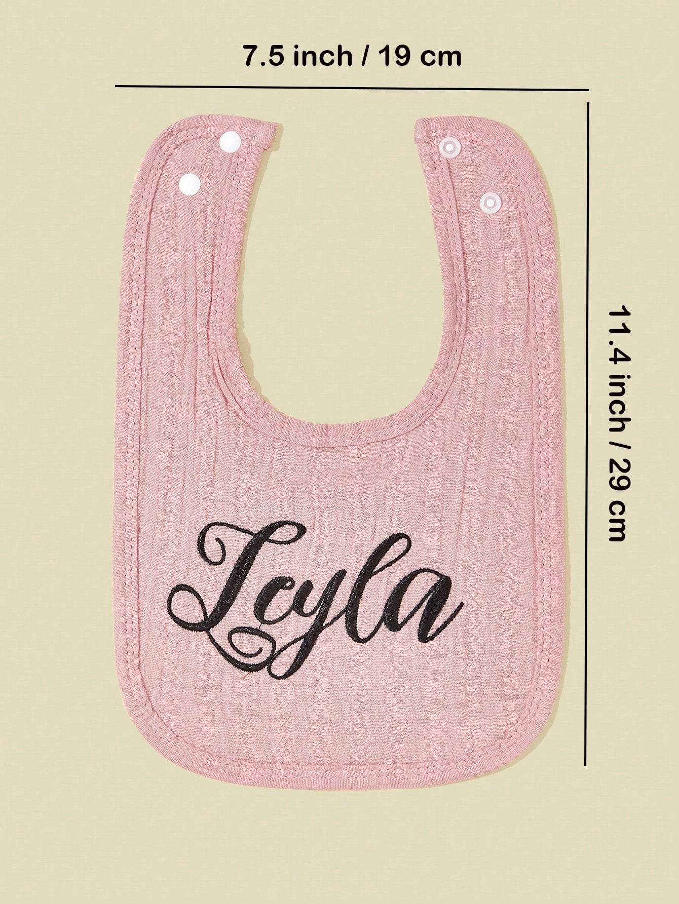 3pcs/Set Customized Baby Bibs, U-Shaped Drool Bibs, Text Embroidered, Pure Cotton Soft & Comfortable, Solid Color, Newborn Gift, Valentine's Day Gift