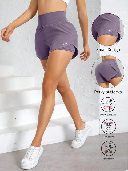 3pcs/Set Women's Sports Yoga Shorts, High Waist Comfortable Fit, Loose Running Fitness Shorts, Breathable Quick-Drying Fabric, Athletic Style