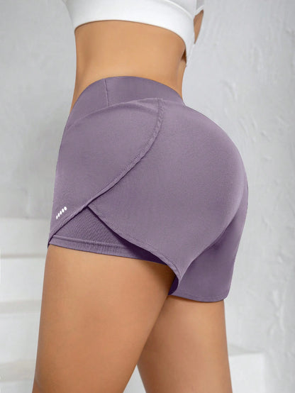 3pcs/Set Women's Sports Yoga Shorts, High Waist Comfortable Fit, Loose Running Fitness Shorts, Breathable Quick-Drying Fabric, Athletic Style