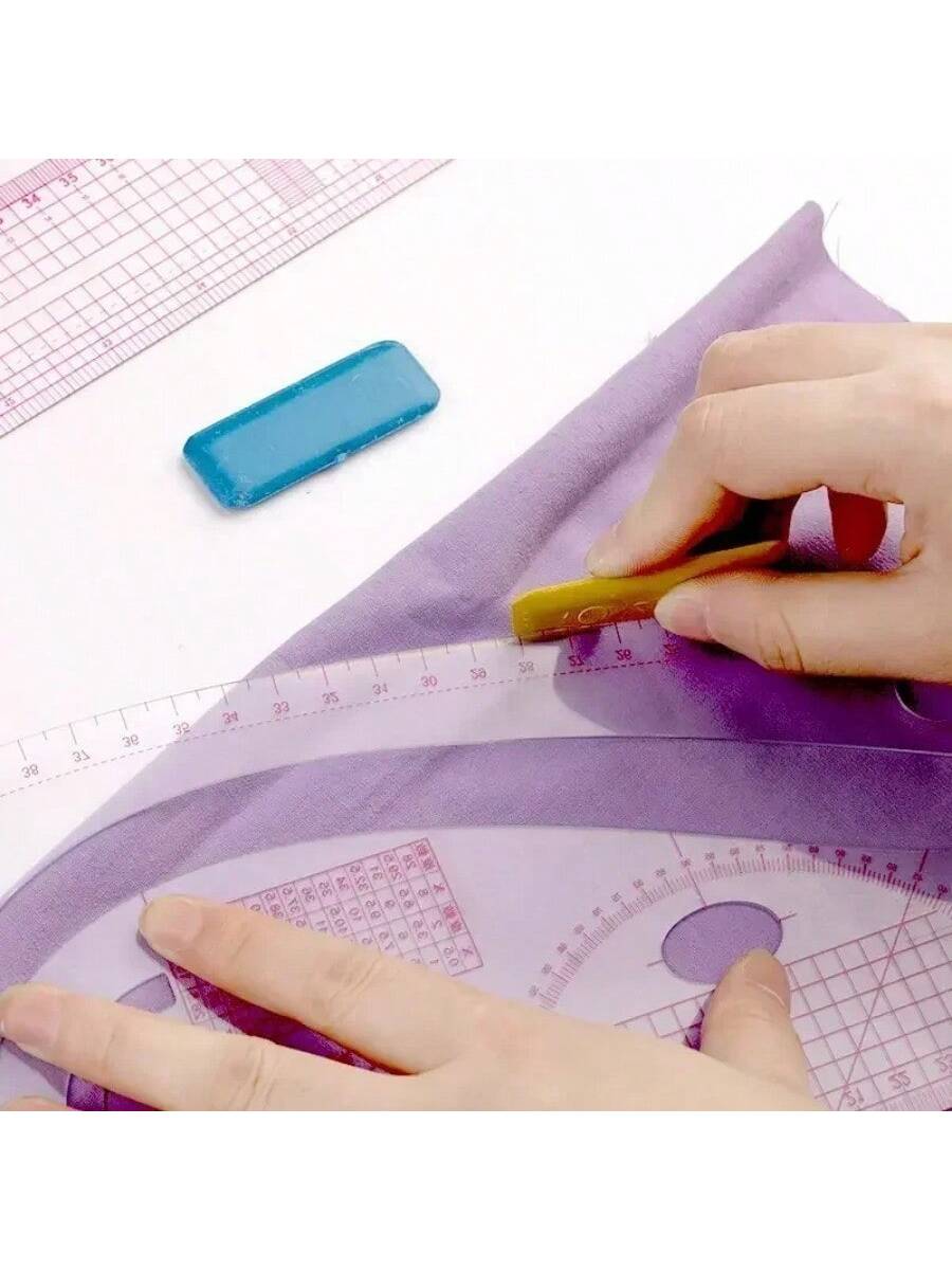 4-10pcs PVC Plate Placing Ruler Clothing Proportion Plate Making Curve Cutting Sewing Tools Multi-Functional Pattern Rule Drawing Template DIY Sewing Accessories Tool Kit