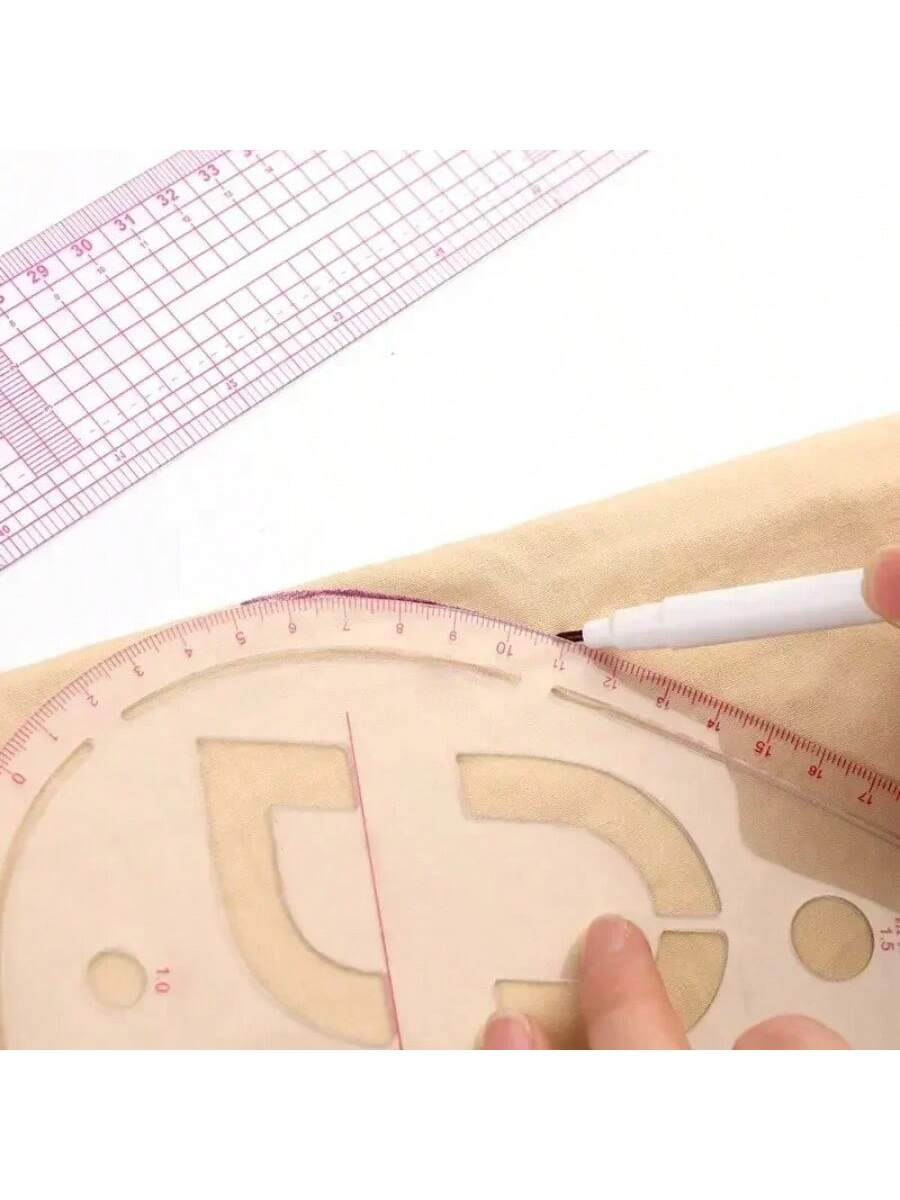 4-10pcs PVC Plate Placing Ruler Clothing Proportion Plate Making Curve Cutting Sewing Tools Multi-Functional Pattern Rule Drawing Template DIY Sewing Accessories Tool Kit