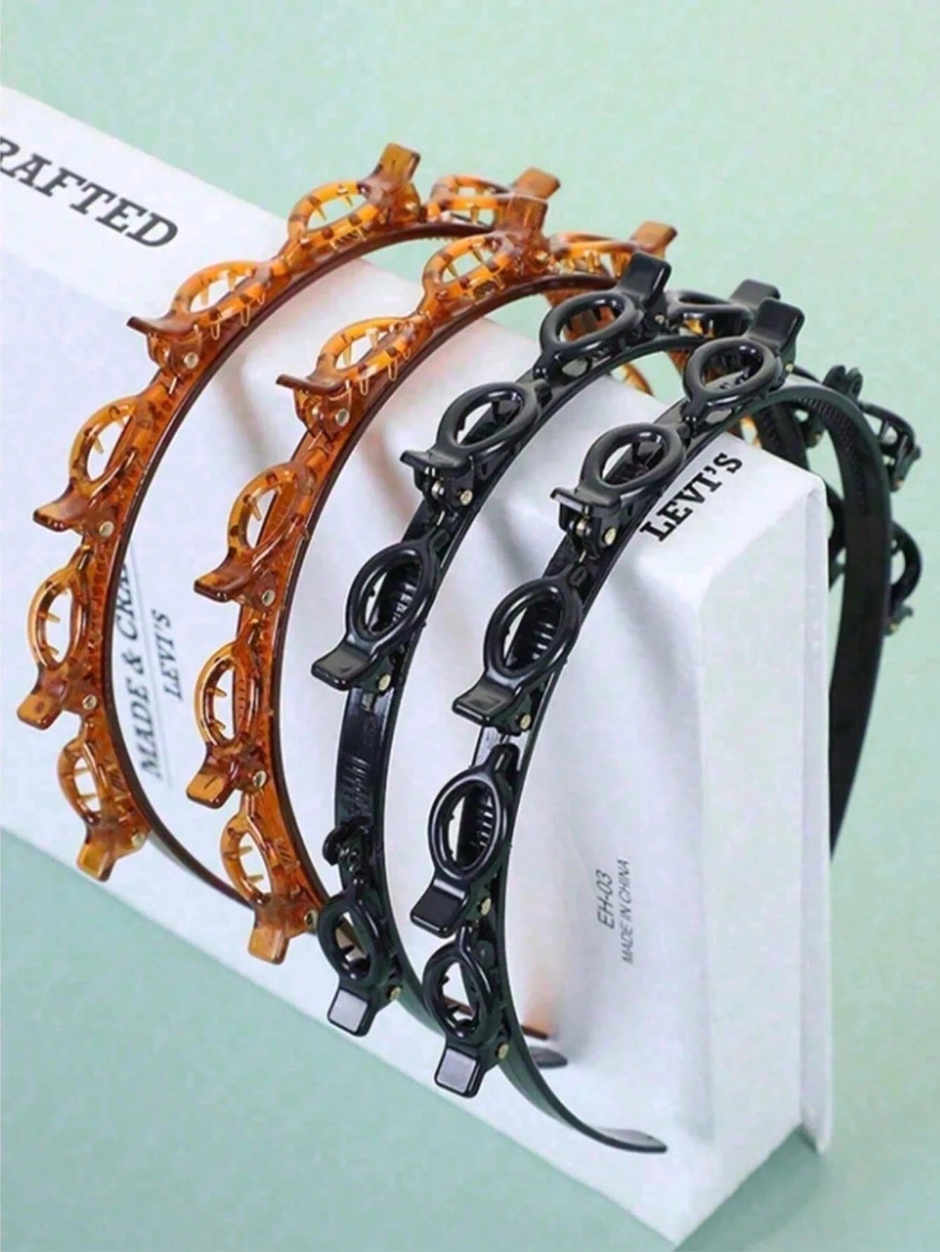 4/2/1pc New Korean Style Hollow Woven Headband Knitted Hair Clip Women Hair Accessories Daily Use Suitable For Curly Hair Styling Skincare Face Washing Makeup Masking Travel Hair Care
