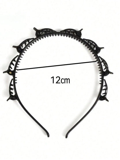 4/2/1pc New Korean Style Hollow Woven Headband Knitted Hair Clip Women Hair Accessories Daily Use Suitable For Curly Hair Styling Skincare Face Washing Makeup Masking Travel Hair Care