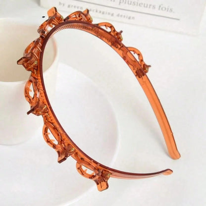 4/2/1pc New Korean Style Hollow Woven Headband Knitted Hair Clip Women Hair Accessories Daily Use Suitable For Curly Hair Styling Skincare Face Washing Makeup Masking Travel Hair Care