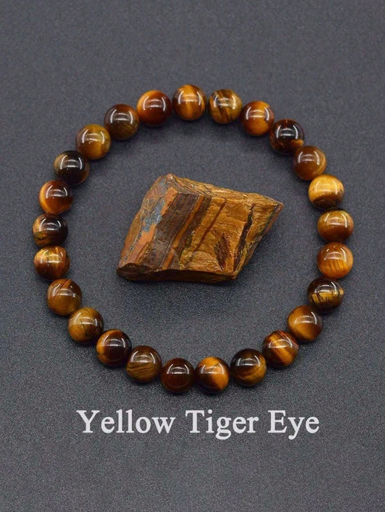 4 6 8 10 Mm Natural Stone Tiger Eye Bracelet Tiger Eyes Beads Bracelet For Men Women Yoga Healing Bracelets Jewelry
