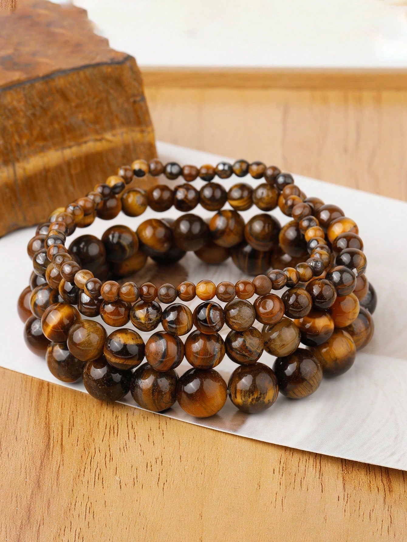 4 6 8 10 Mm Natural Stone Tiger Eye Bracelet Tiger Eyes Beads Bracelet For Men Women Yoga Healing Bracelets Jewelry