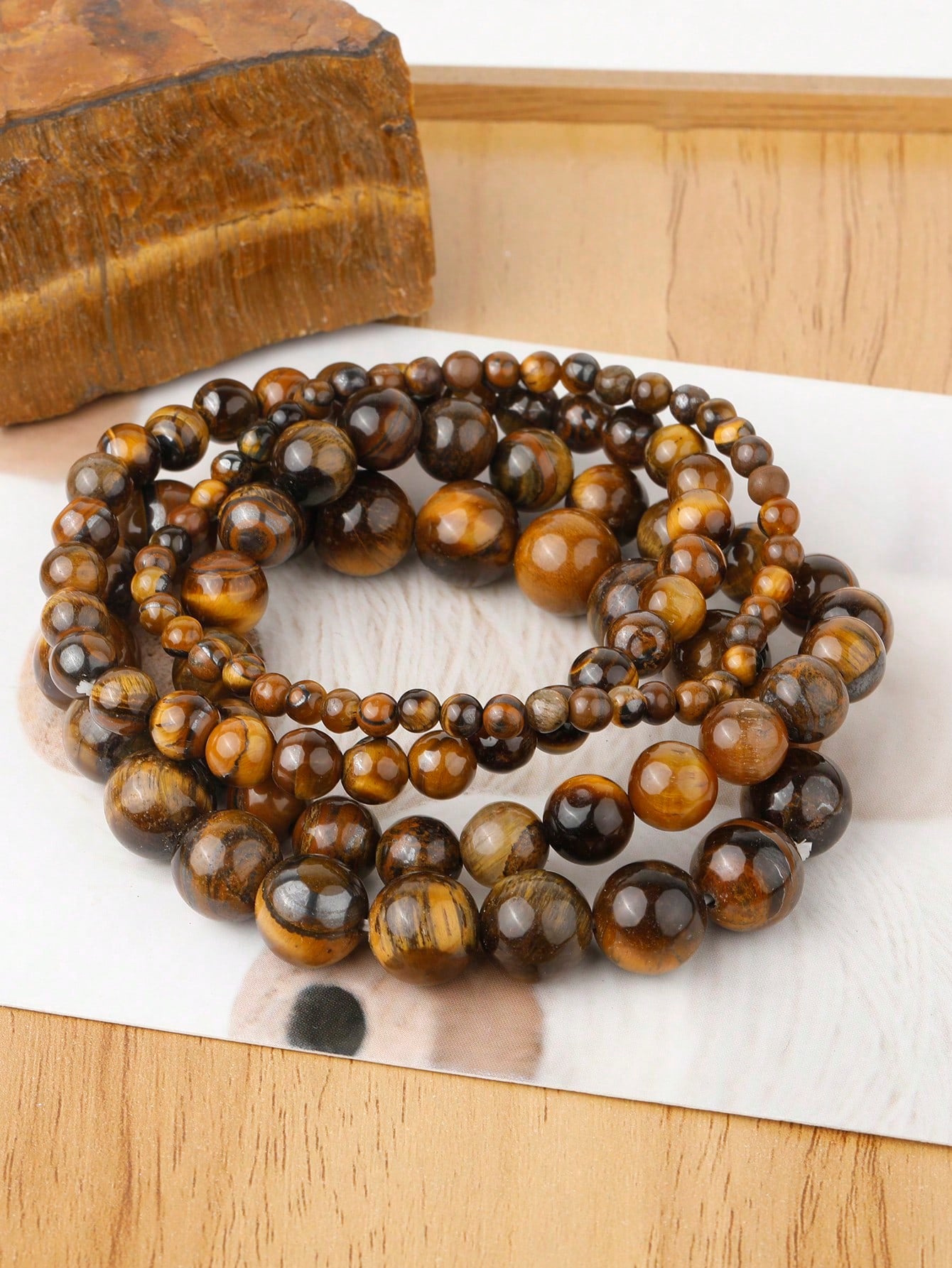 4 6 8 10 Mm Natural Stone Tiger Eye Bracelet Tiger Eyes Beads Bracelet For Men Women Yoga Healing Bracelets Jewelry