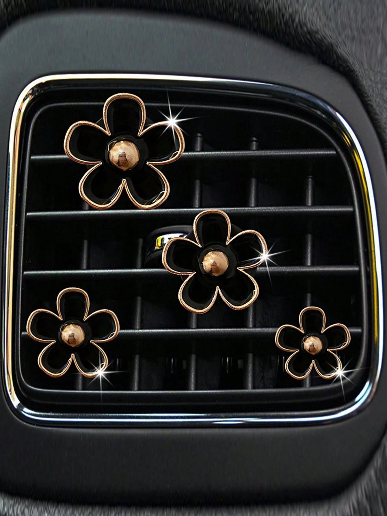 4/8/12pcs Alloy Small Daisy Set, Car Vent Clip Fragrance Decor, Auto Interior Air Conditioning Decor Accessories
