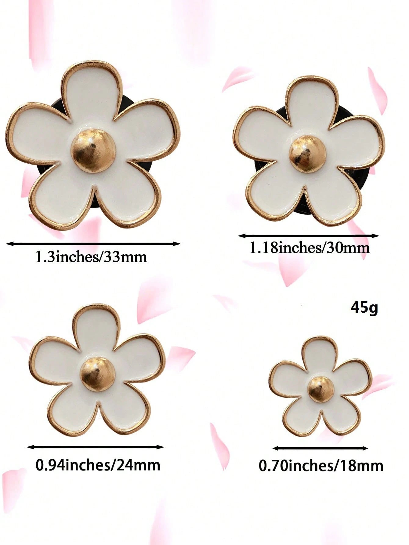 4/8/12pcs Alloy Small Daisy Set, Car Vent Clip Fragrance Decor, Auto Interior Air Conditioning Decor Accessories