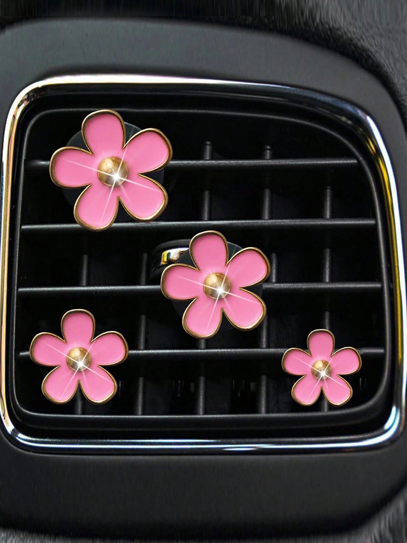 4/8/12pcs Alloy Small Daisy Set, Car Vent Clip Fragrance Decor, Auto Interior Air Conditioning Decor Accessories